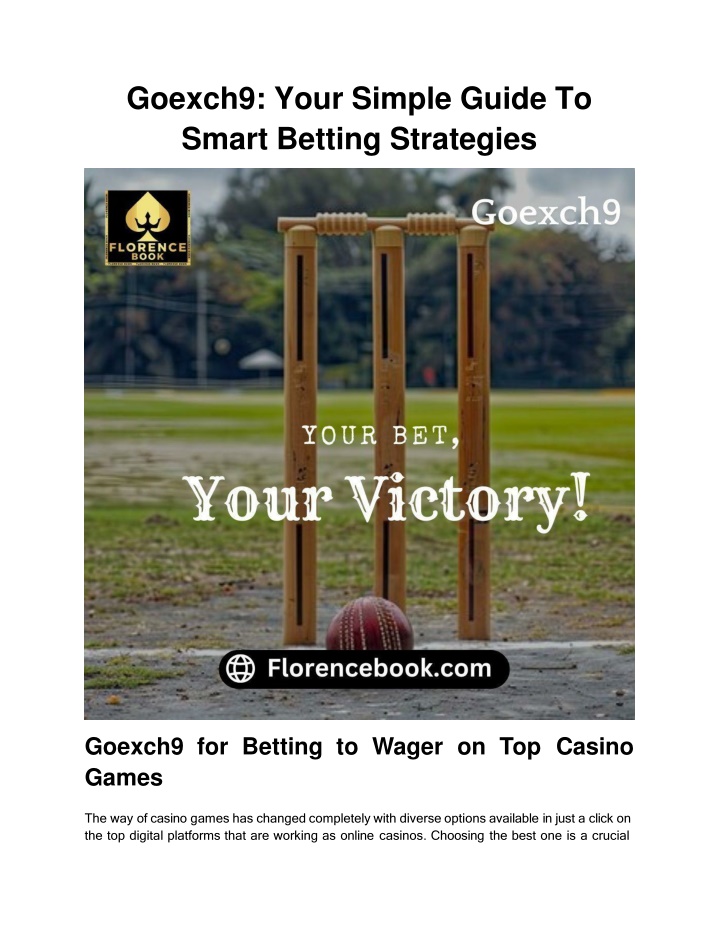 goexch9 your simple guide to smart betting