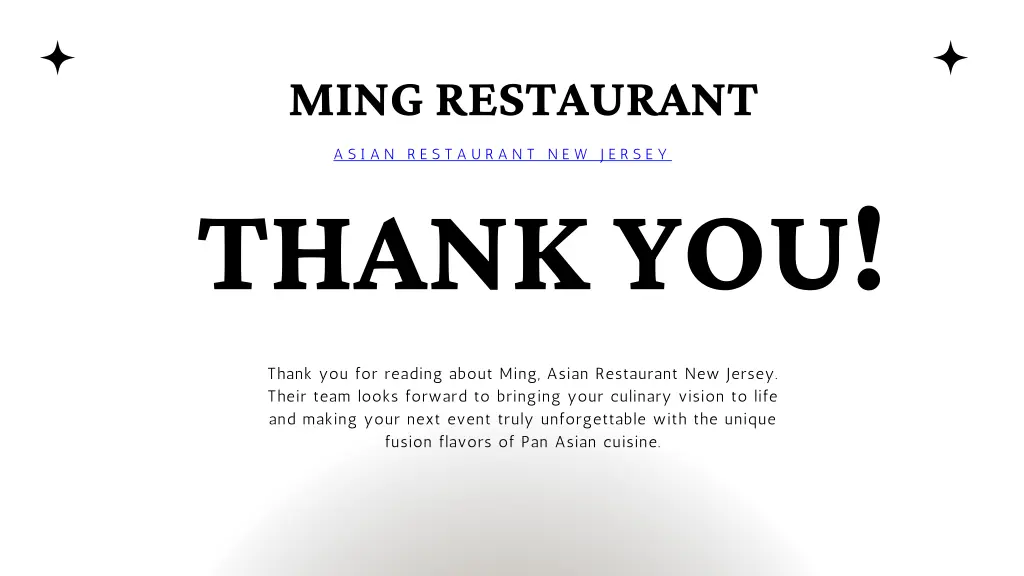 ming restaurant thank you