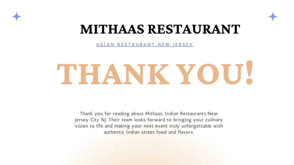 mithaas restaurant thank you