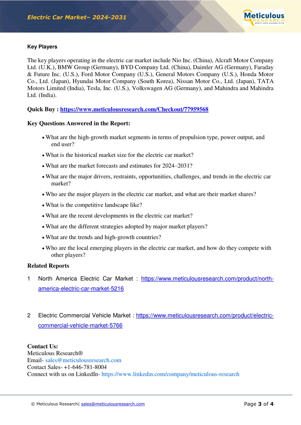 electric car market 2024 2031 2