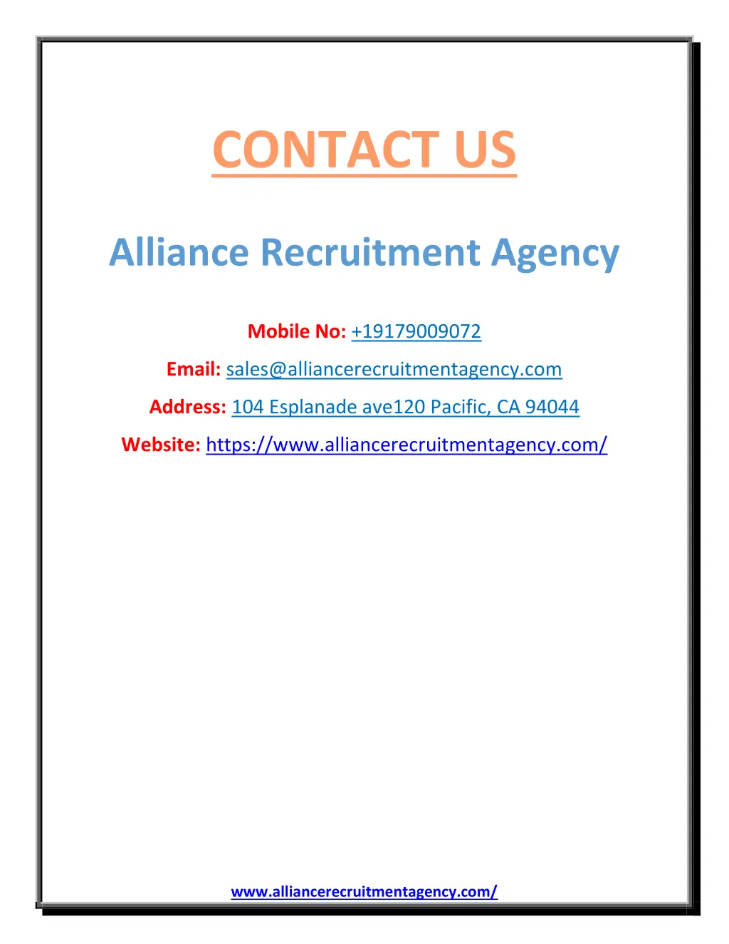 contact us