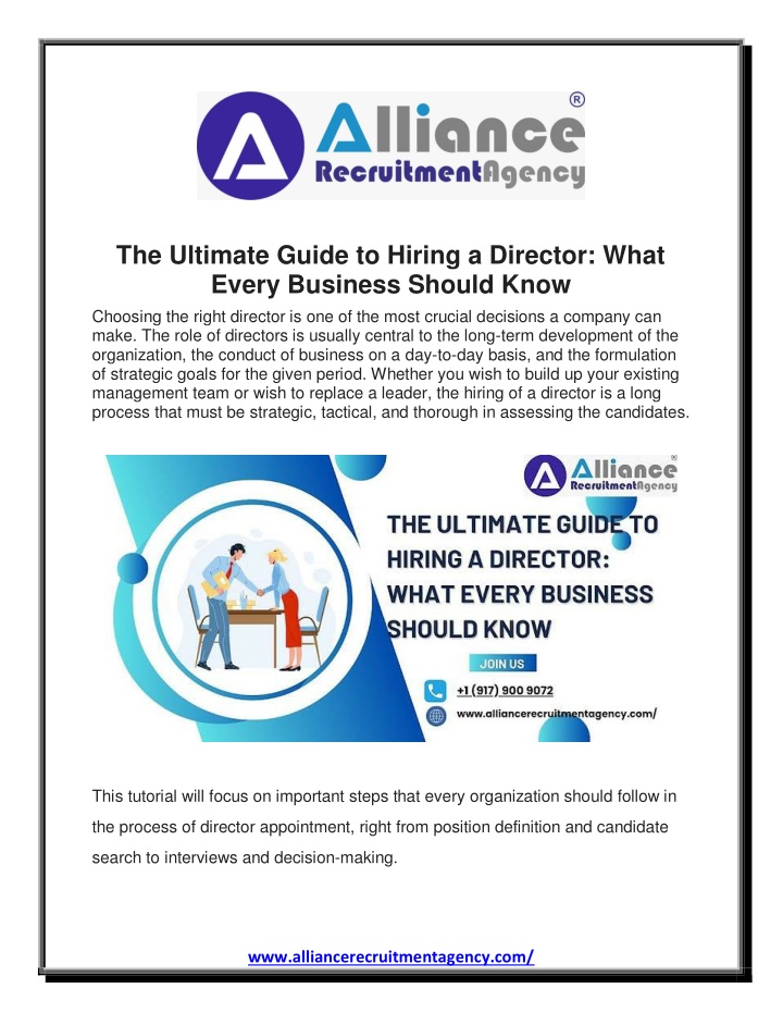 the ultimate guide to hiring a director what