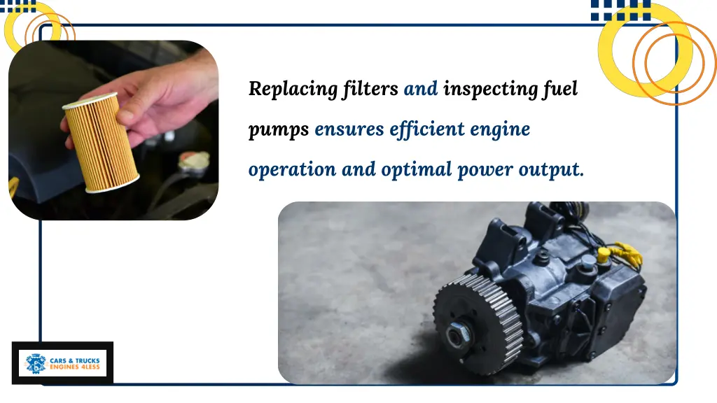 replacing filters and inspecting fuel