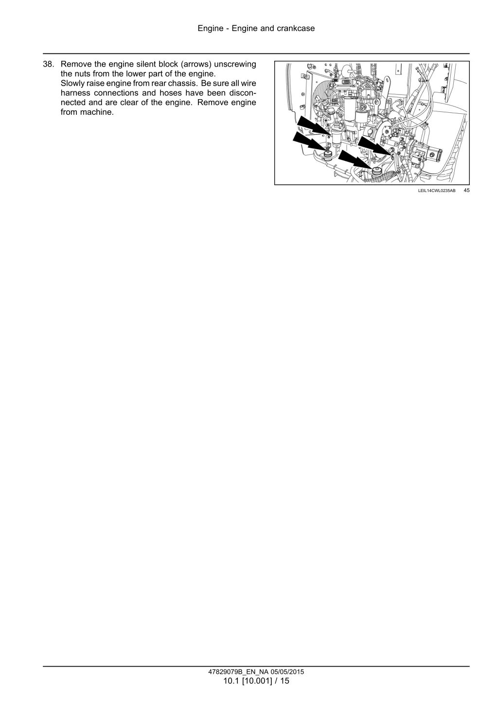 engine engine and crankcase 12