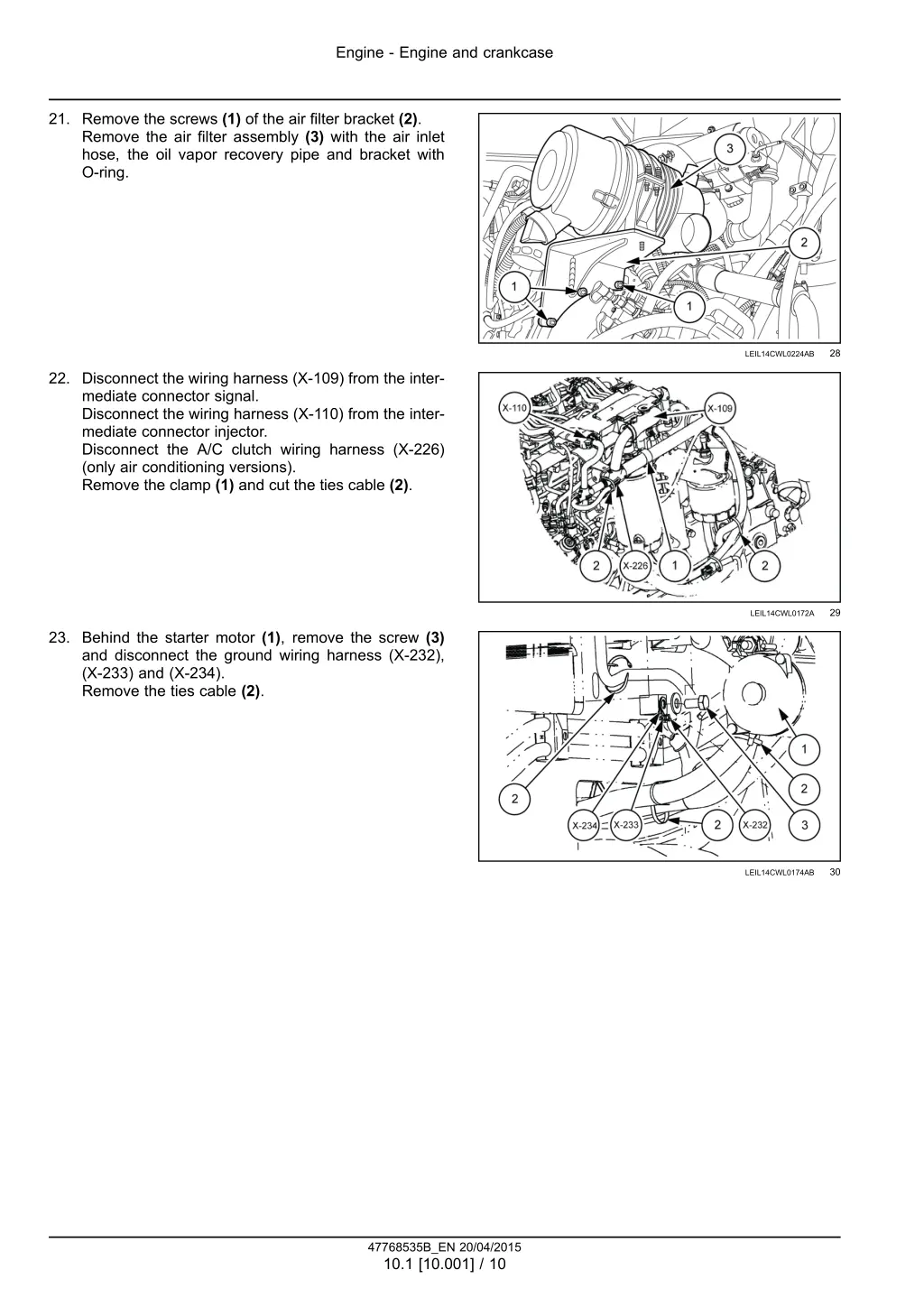 engine engine and crankcase 7