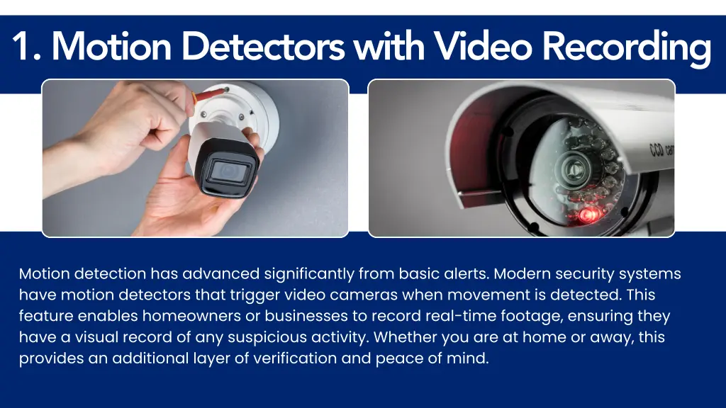 1 motion detectors with video recording