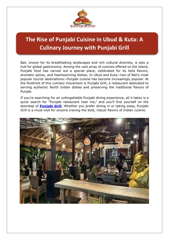 the rise of punjabi cuisine in ubud kuta