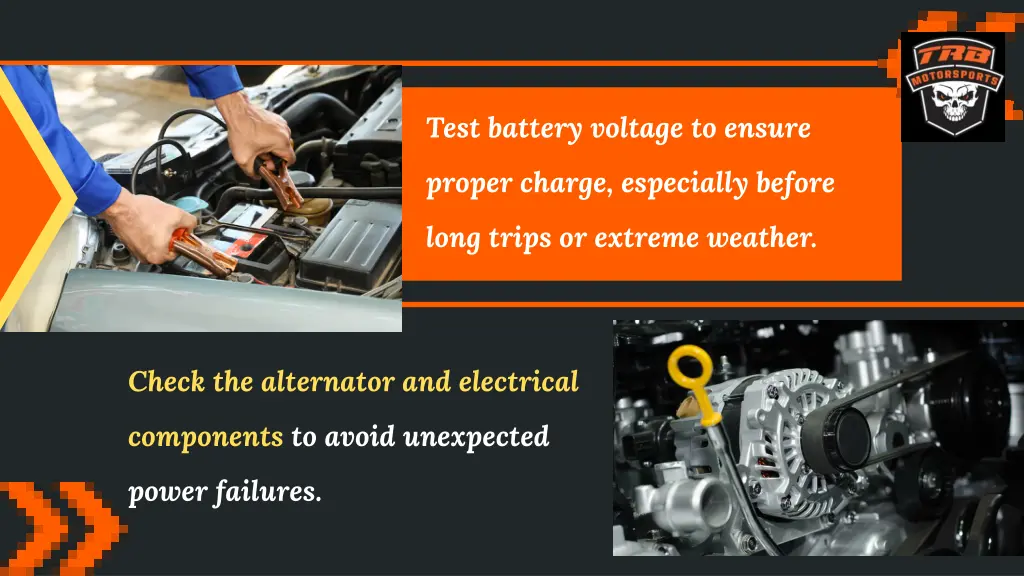 test battery voltage to ensure