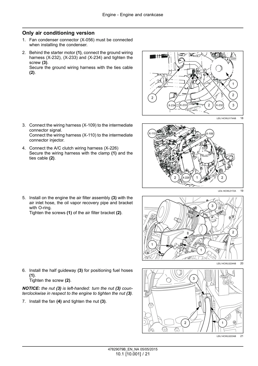 engine engine and crankcase 18