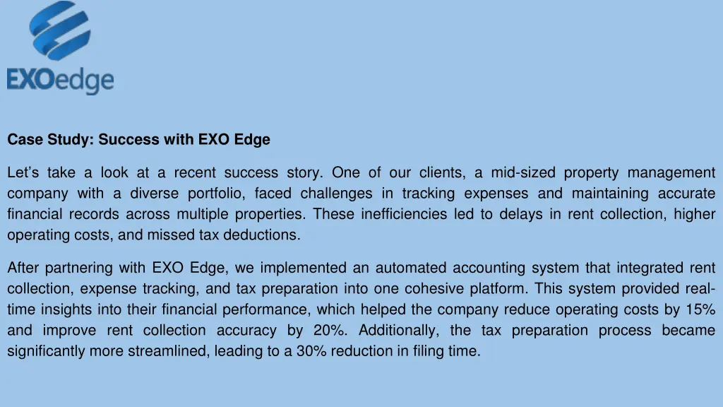 case study success with exo edge