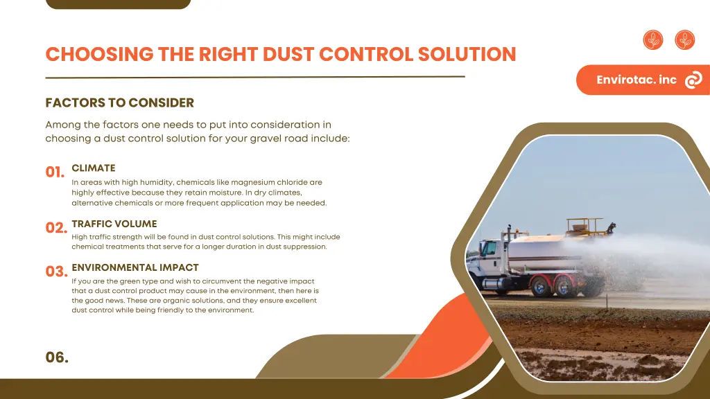 choosing the right dust control solution