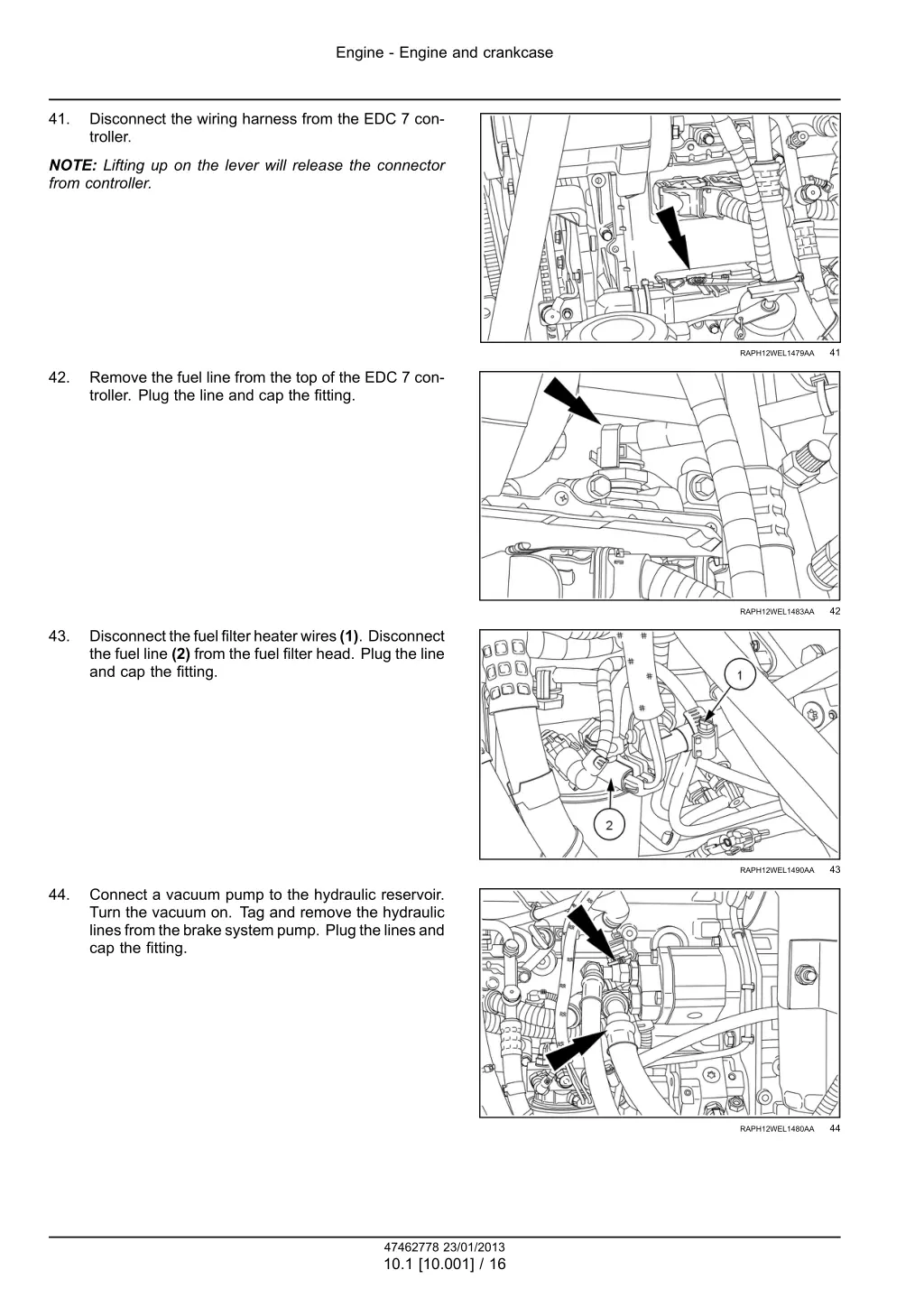 engine engine and crankcase 12