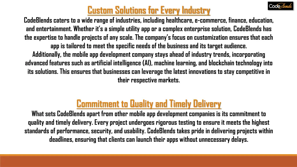 custom solutions for every industry