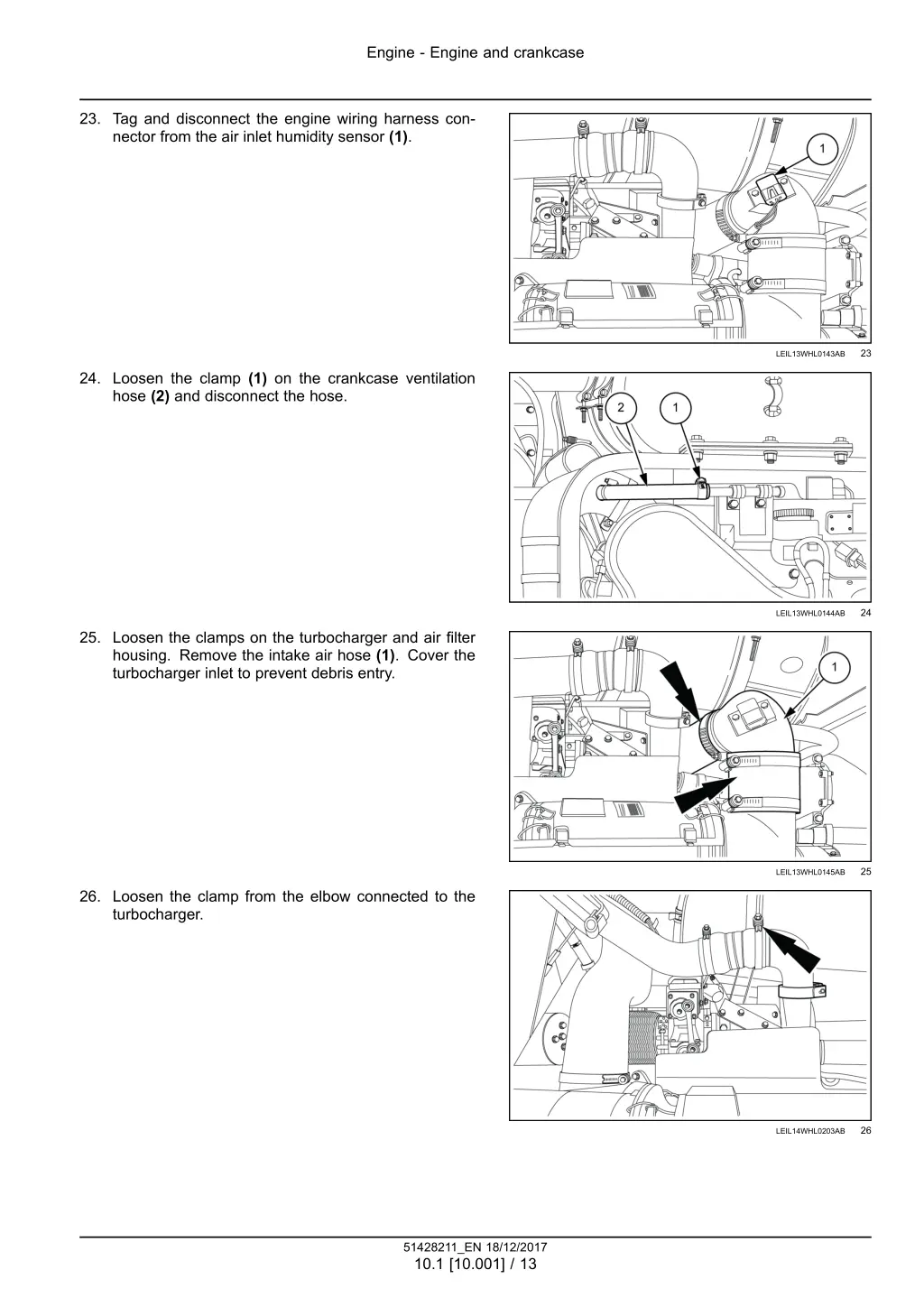 engine engine and crankcase 10