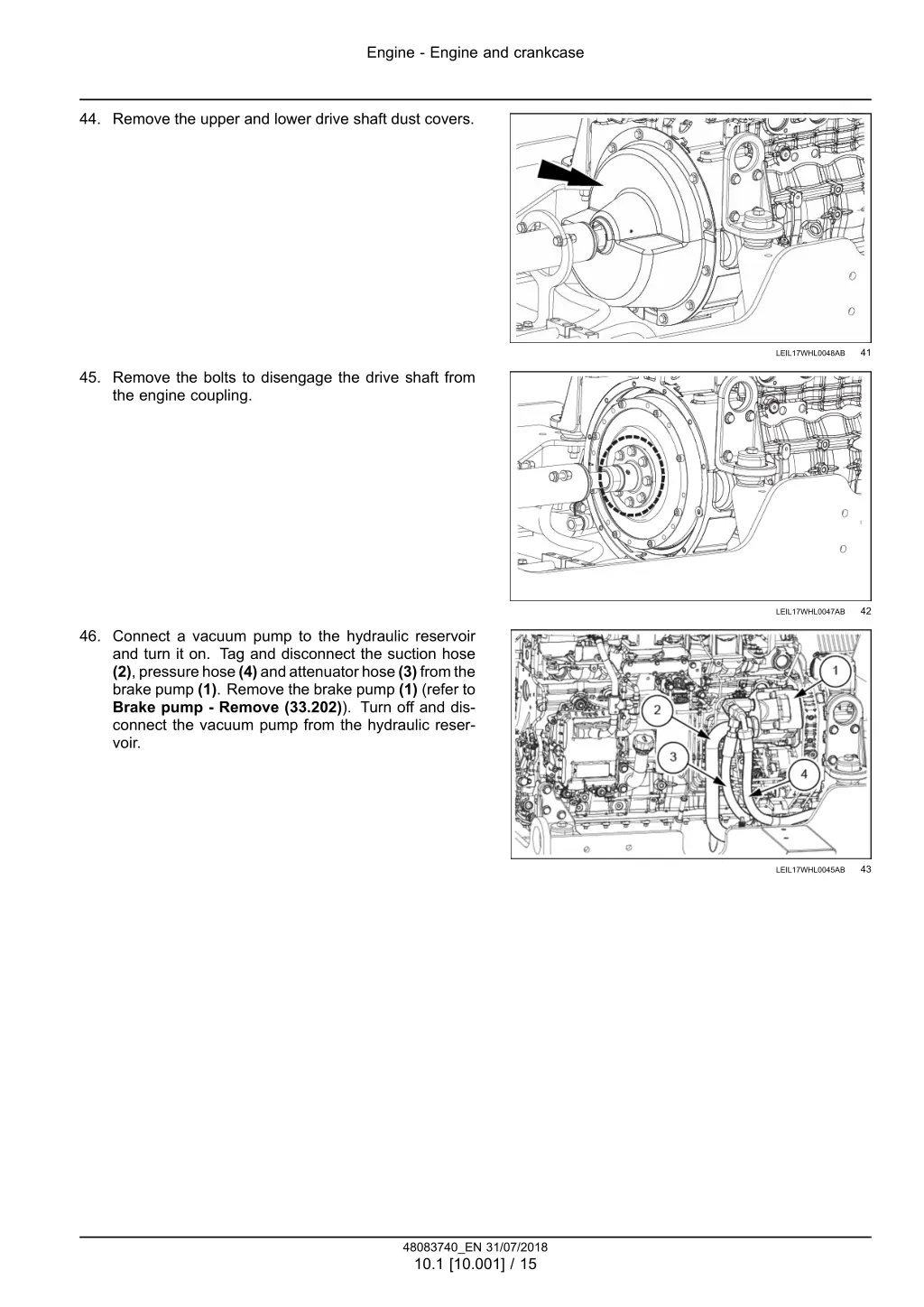 engine engine and crankcase 12