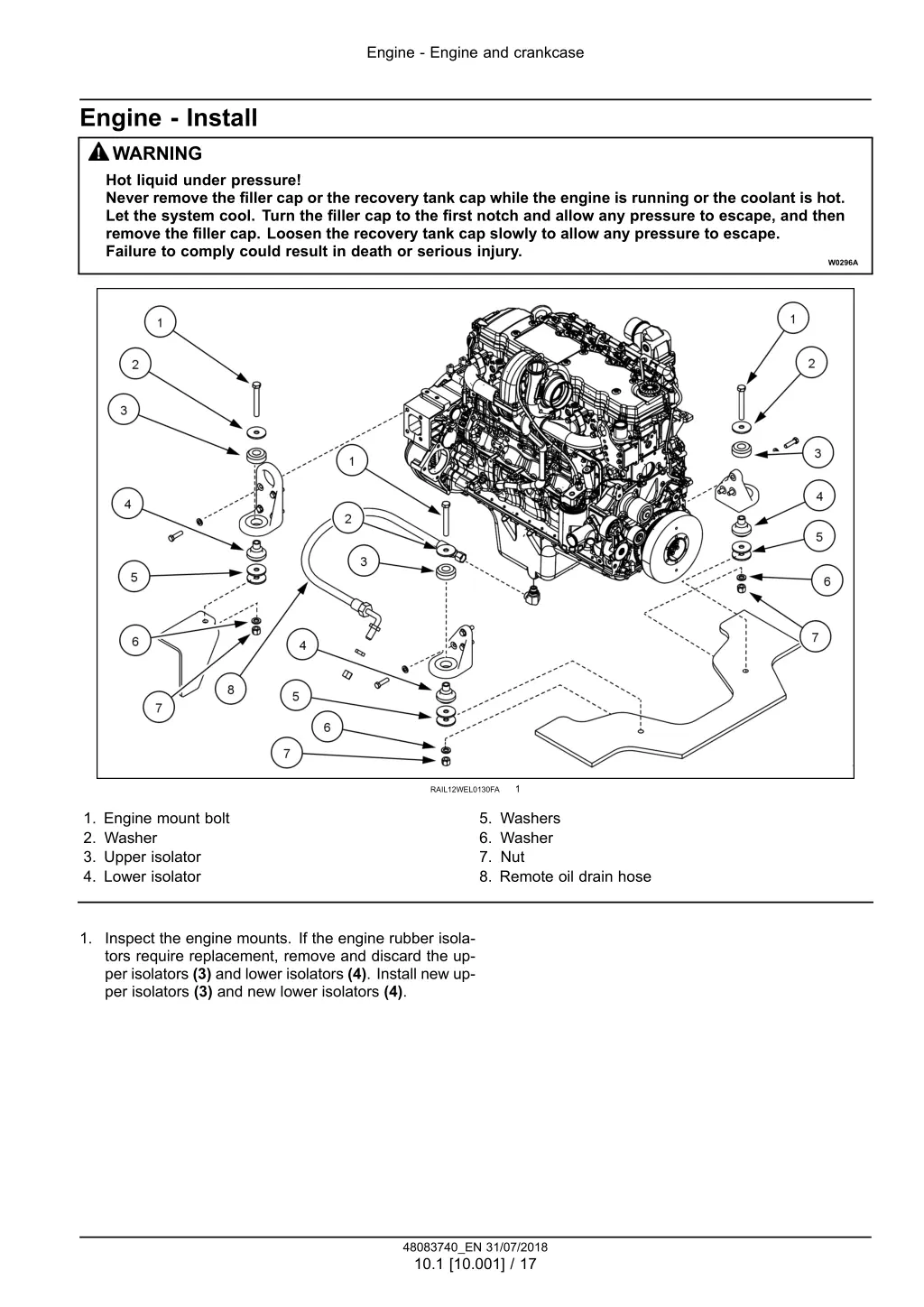 engine engine and crankcase 14