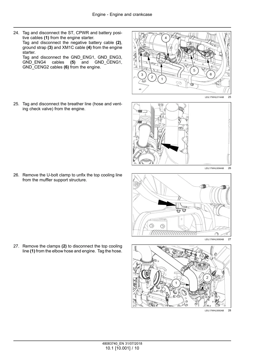 engine engine and crankcase 7