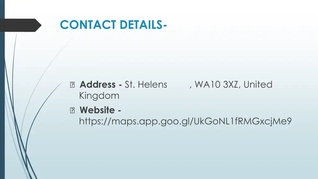 contact details