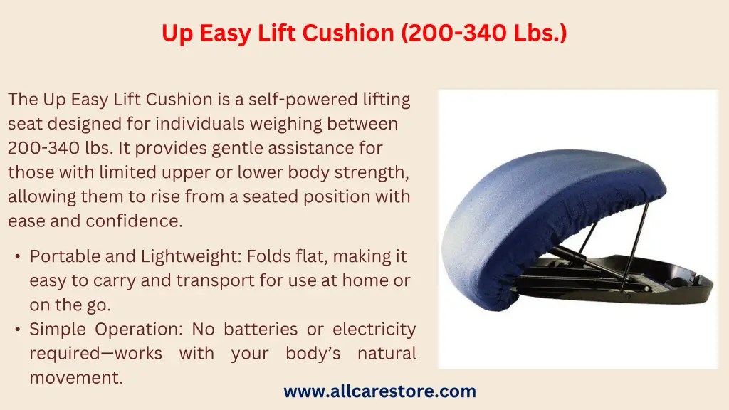 up easy lift cushion 200 340 lbs