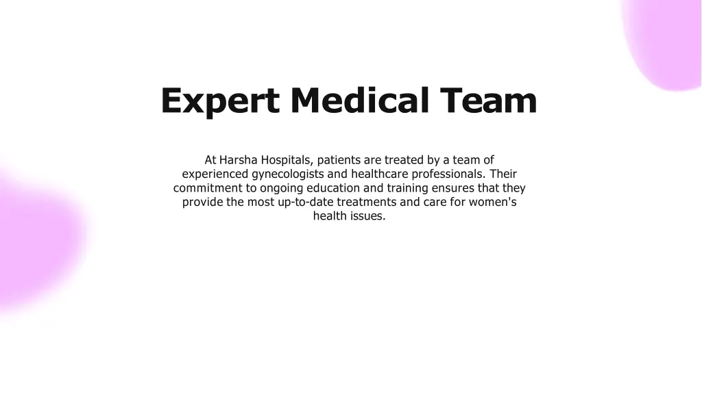 expert medical team