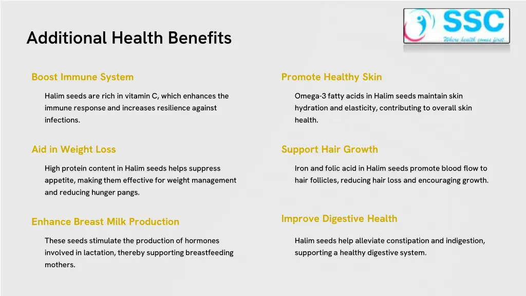 additional health benefits