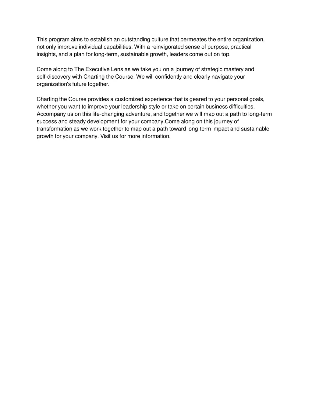 this program aims to establish an outstanding