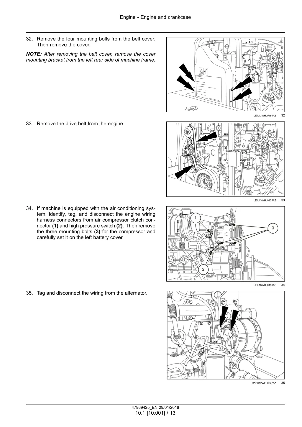 engine engine and crankcase 10