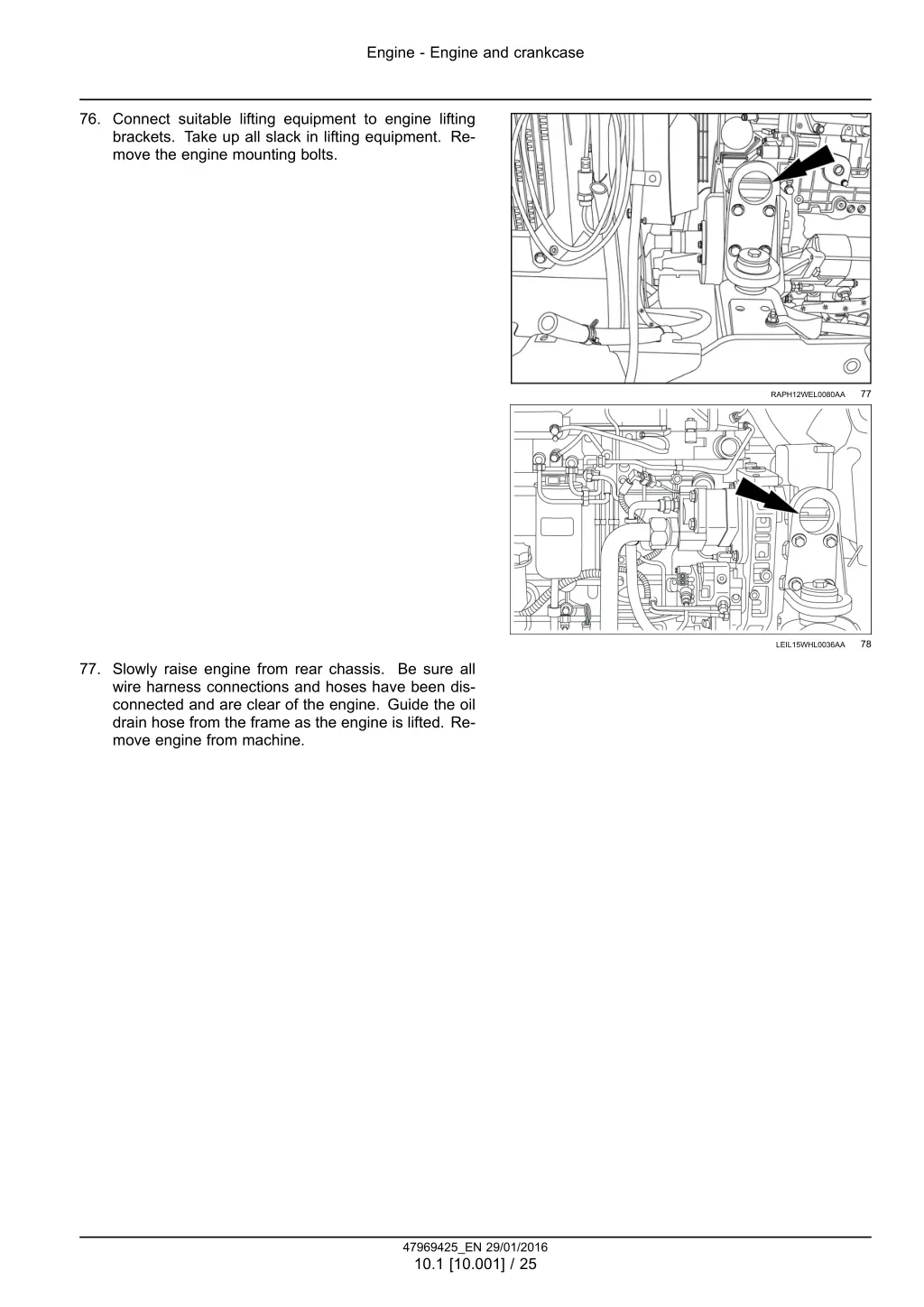 engine engine and crankcase 22