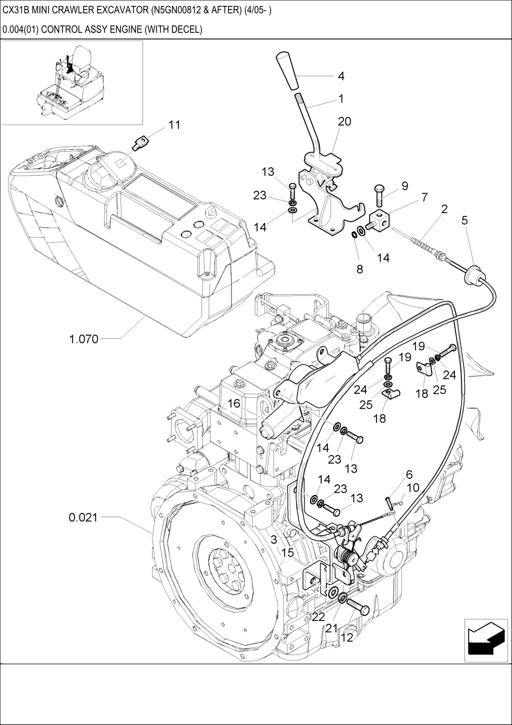 cx31b mini crawler excavator n5gn00812 after 4 05 16