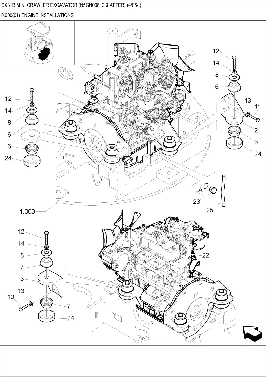 cx31b mini crawler excavator n5gn00812 after 4 05 2