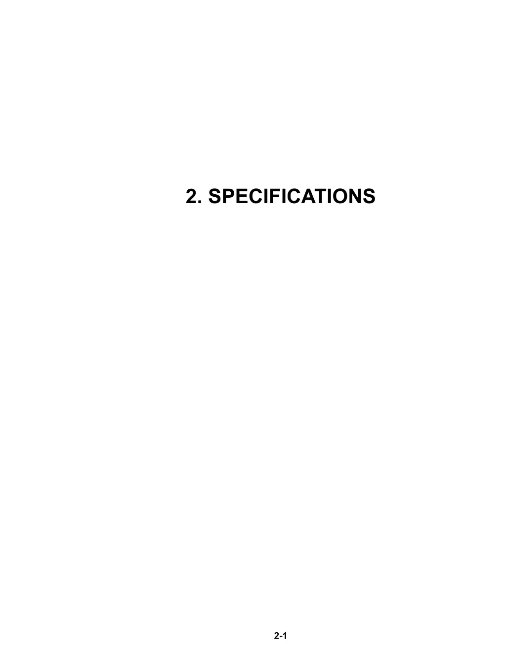 2 specifications 1