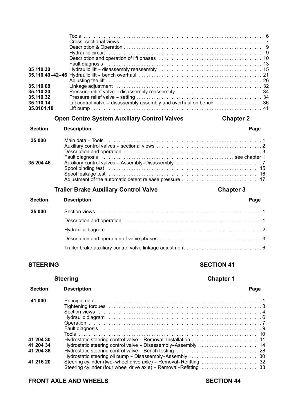 tools cross sectional views description operation