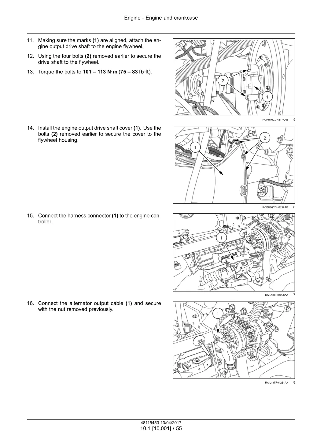 engine engine and crankcase 10