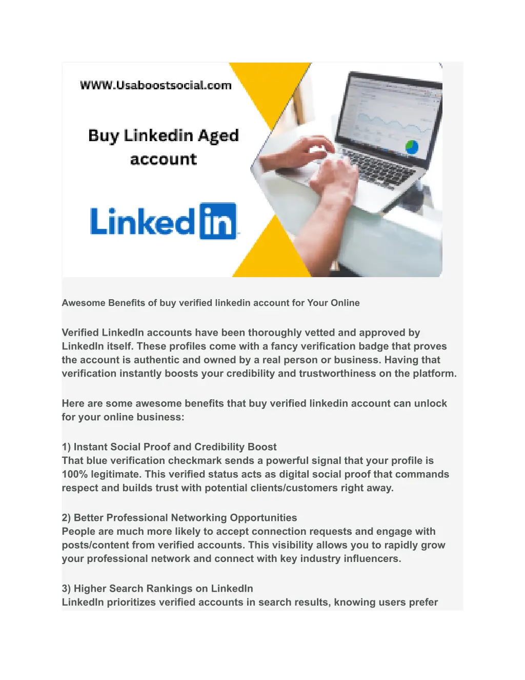 awesome benefits of buy verified linkedin account