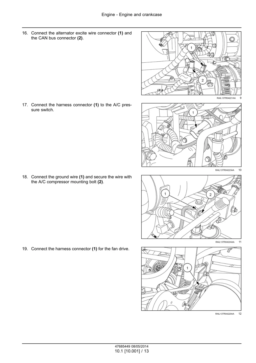 engine engine and crankcase 10