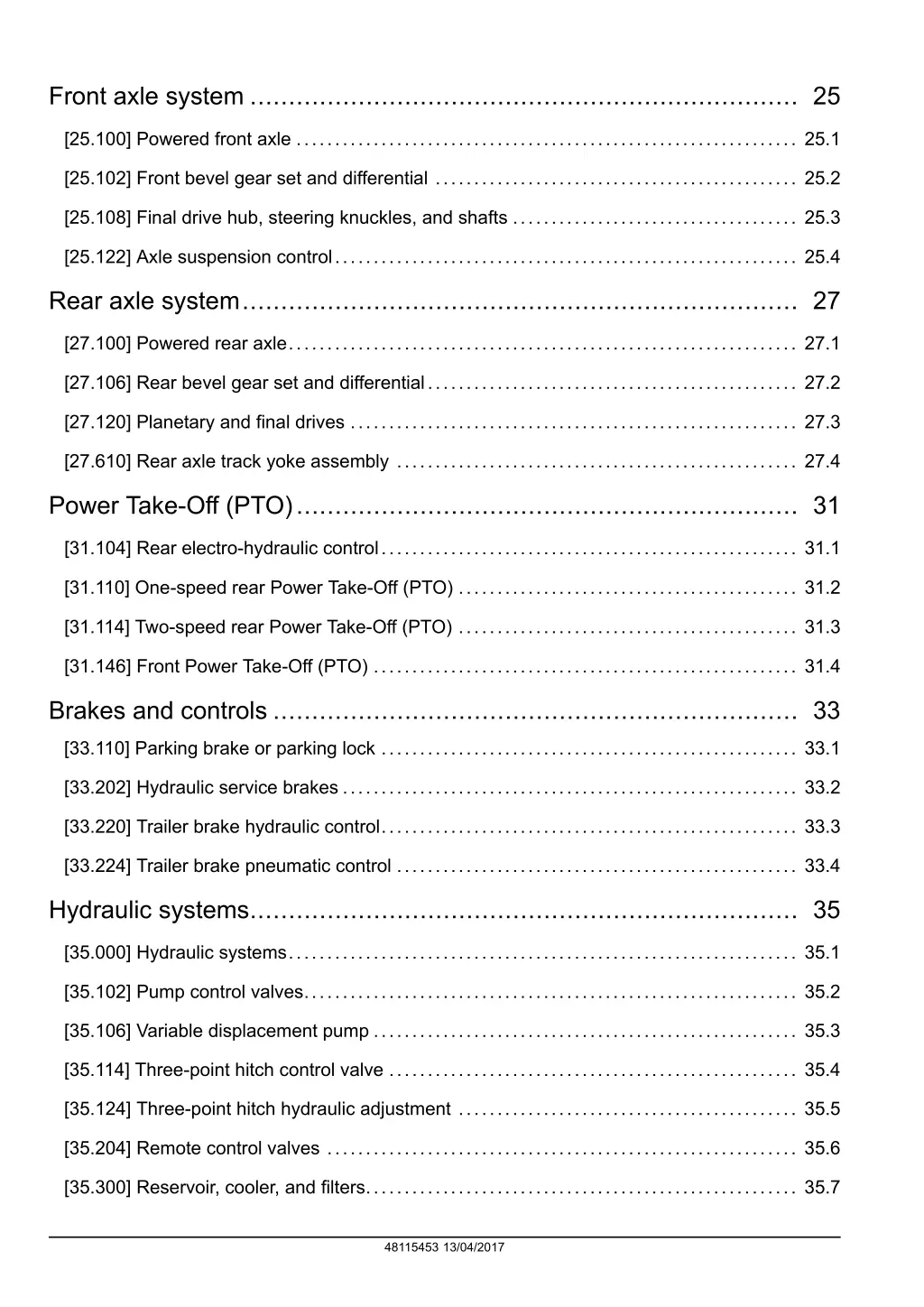 front axle system 25