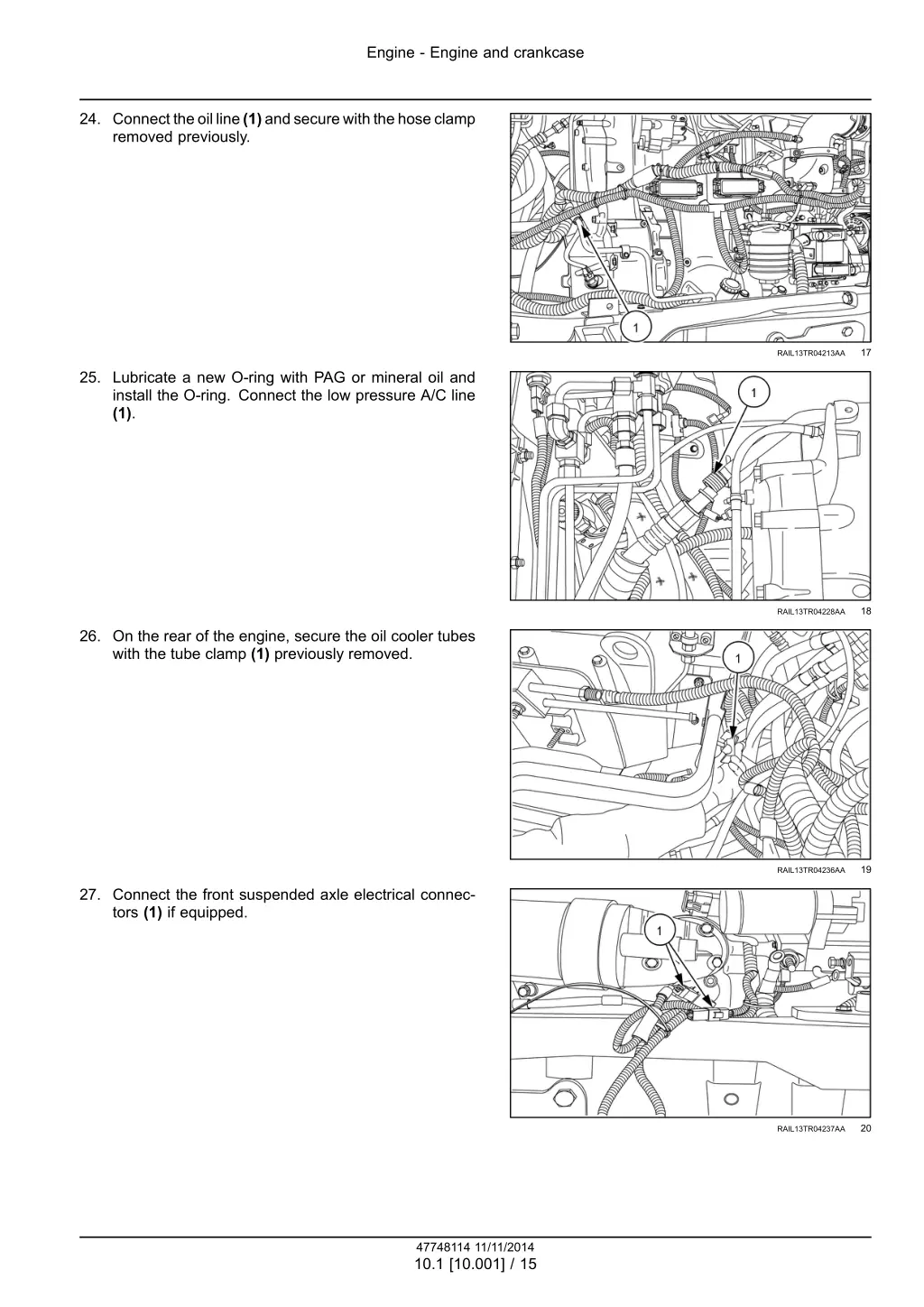 engine engine and crankcase 12