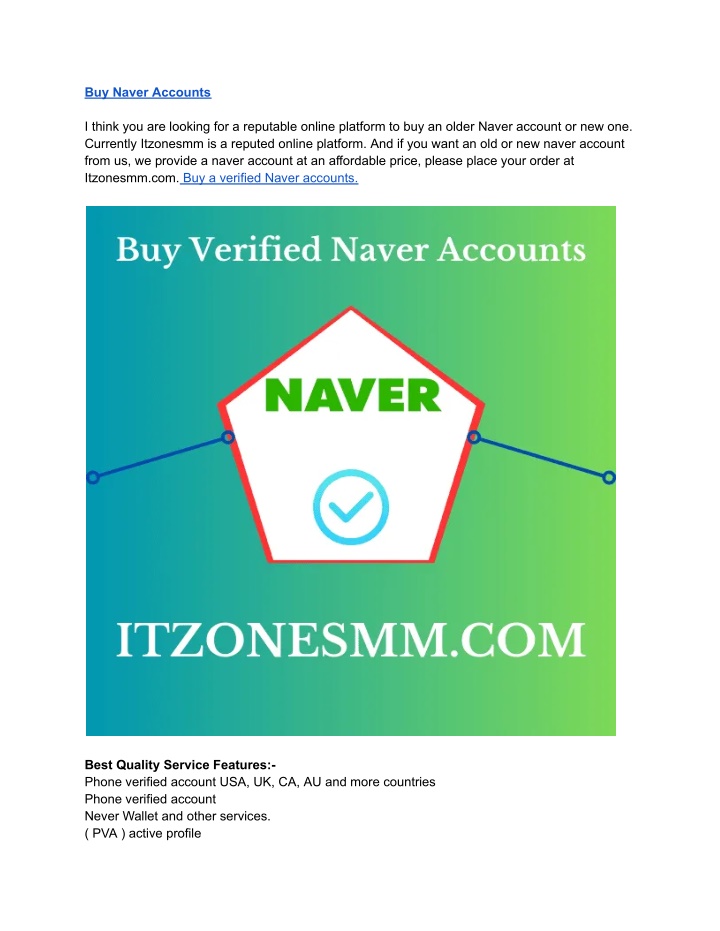 buy naver accounts