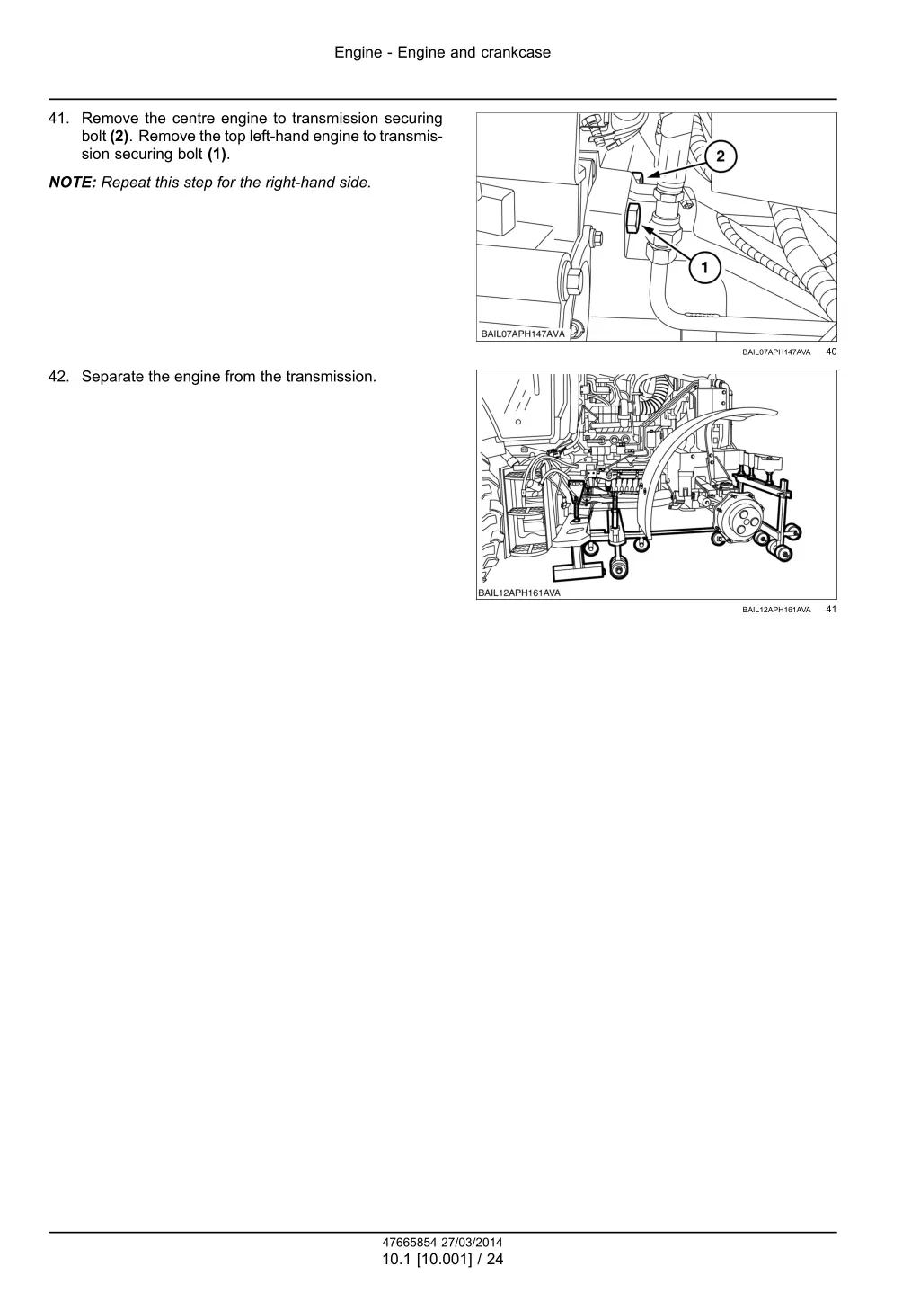 engine engine and crankcase 11