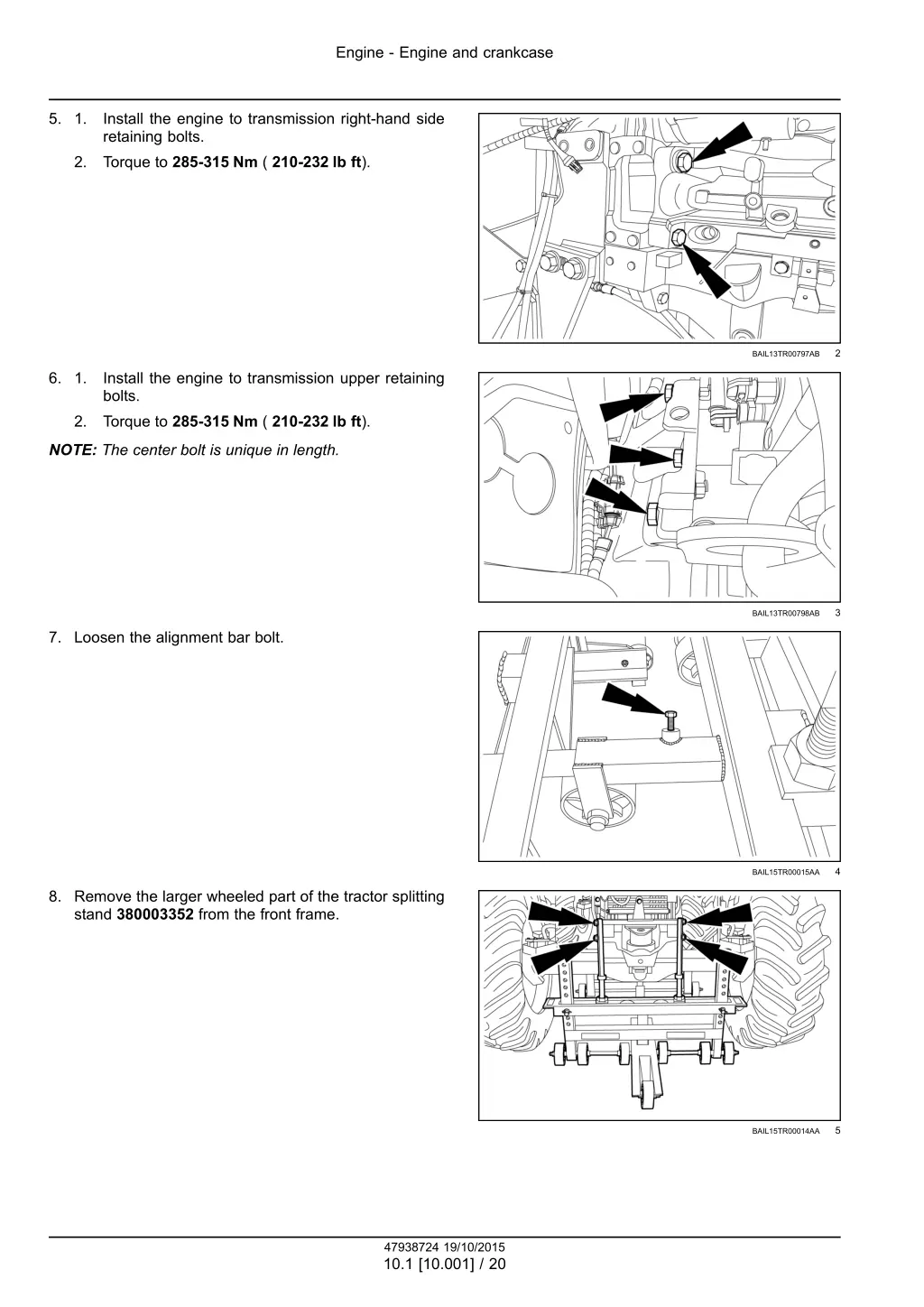 engine engine and crankcase 17