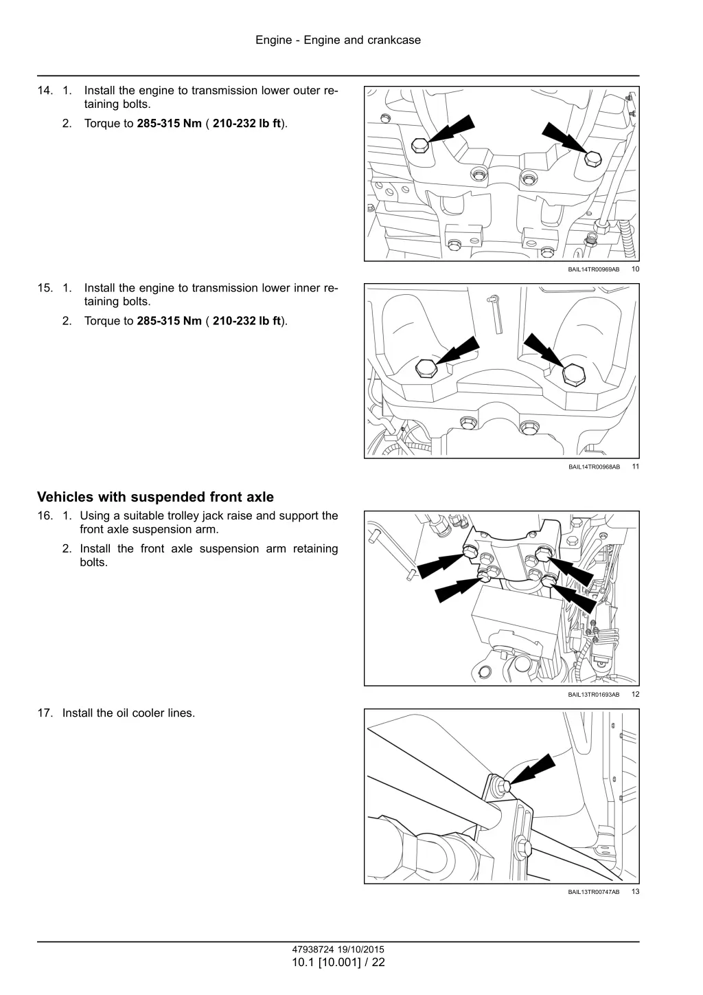 engine engine and crankcase 19