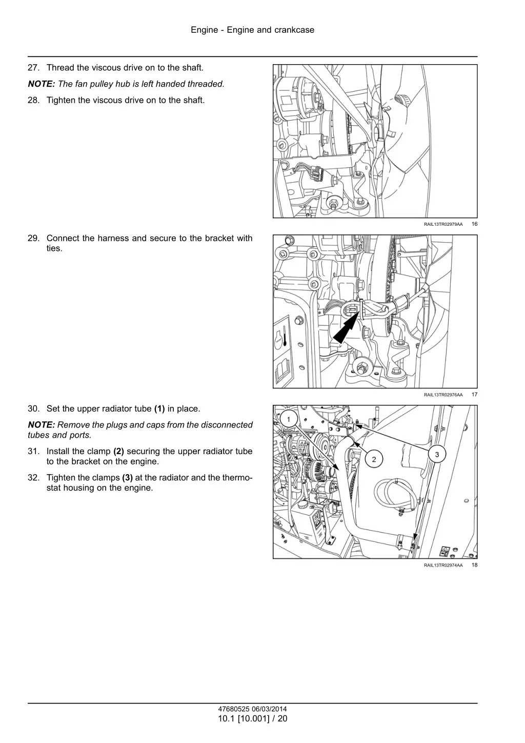 engine engine and crankcase 17