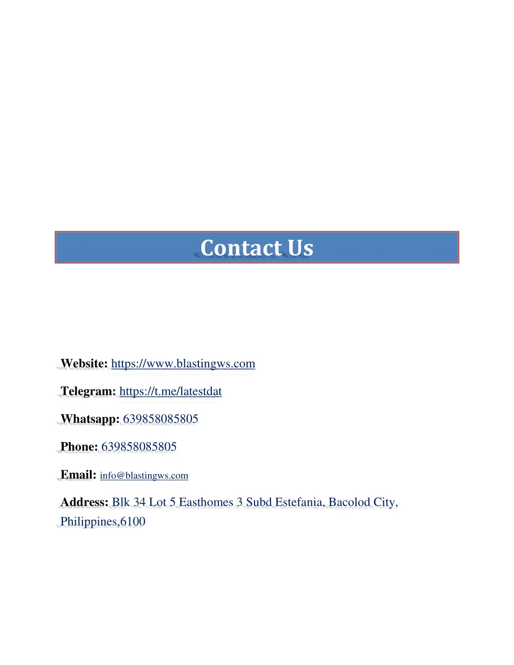 contact us