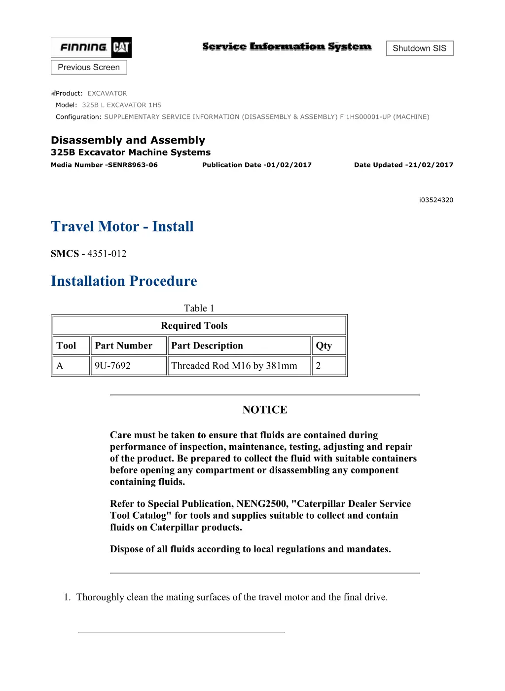 supplementary service information disassembly 18