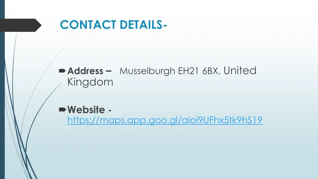 contact details