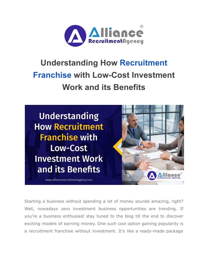 understanding how recruitment franchise with