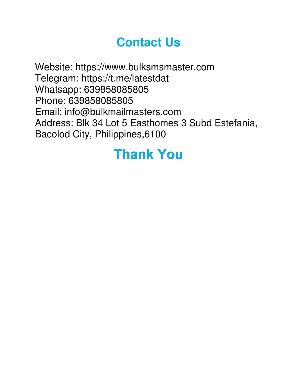 contact us