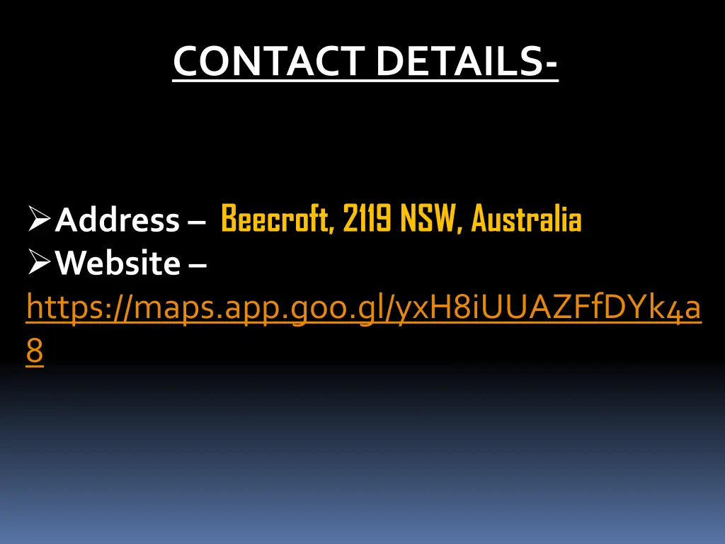 contact details