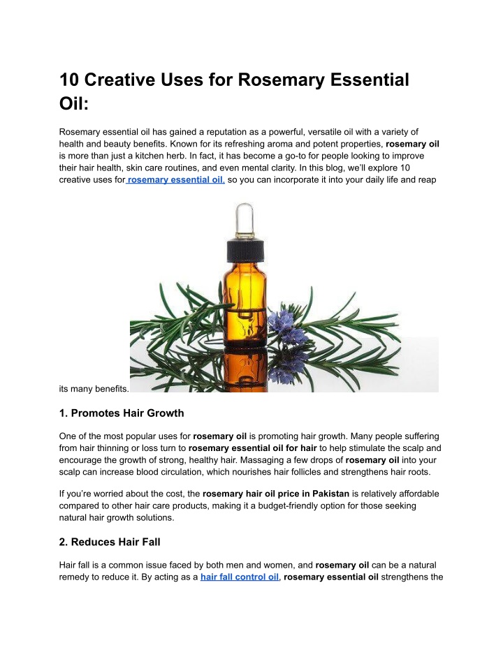 10 creative uses for rosemary essential oil