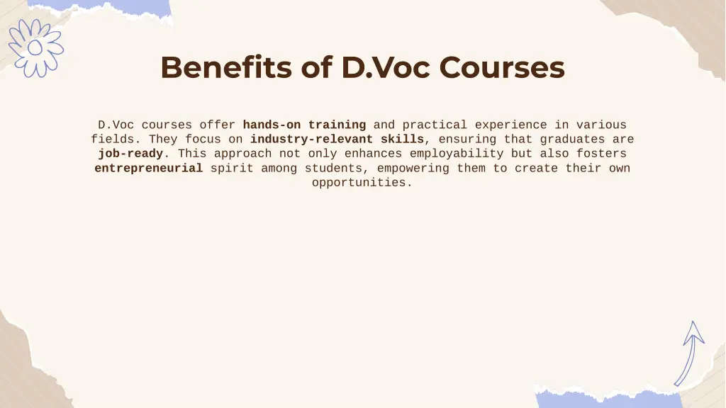 benefits of d voc courses